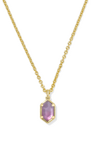 Kendra Scott: Hallie Necklace-Gold Purple Watercolor Illusion-7- Jewelry-Kendra Scott-Usher & Co - Women's Boutique Located in Atoka, OK and Durant, OK