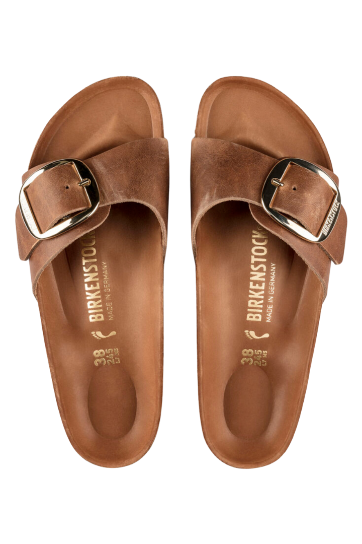 Birkenstock: Madrid Big Buckle-Cognac-SHOES-BIRKENSTOCK-Usher & Co - Women's Boutique Located in Atoka, OK and Durant, OK