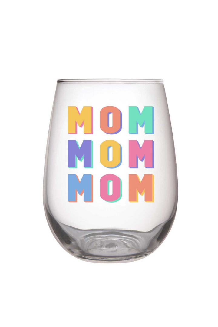 Mom Stemless Wine Glass-11- Gift/Home-Slant-Usher & Co - Women's Boutique Located in Atoka, OK and Durant, OK