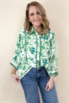 Moxie Button Down Top-1- Tops-ENTRO-Usher & Co - Women's Boutique Located in Atoka, OK and Durant, OK