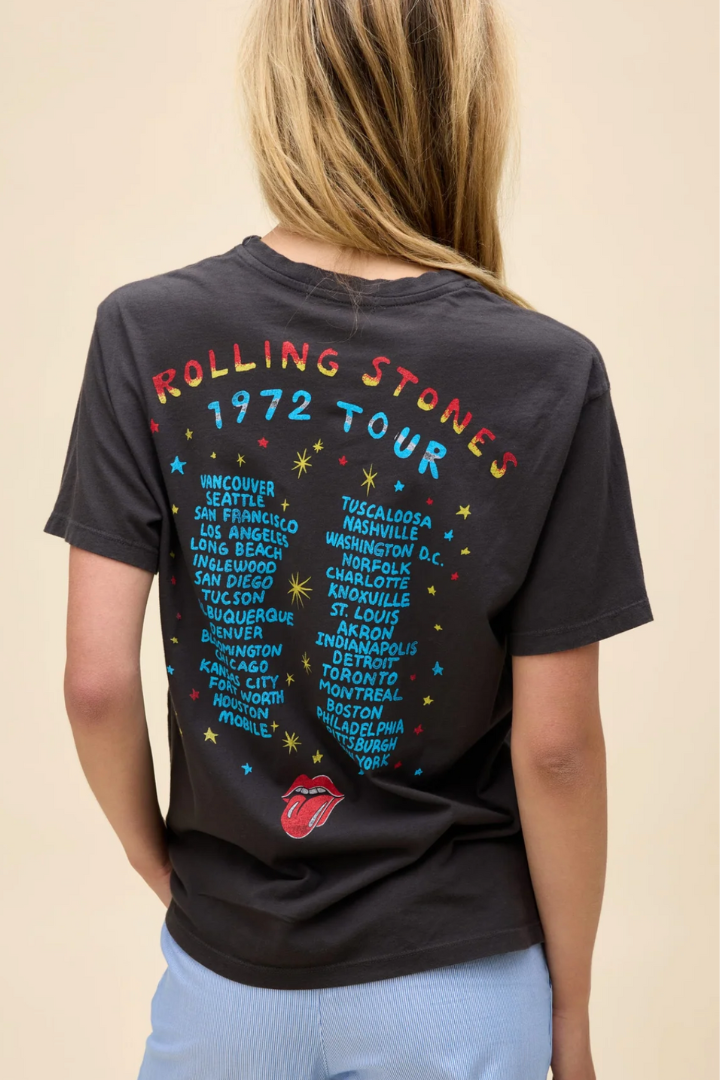 DAYDREAMER: Rolling Stones 1972 Tour Tee-1- Tops-DAYDREAMER-Usher & Co - Women's Boutique Located in Atoka, OK and Durant, OK