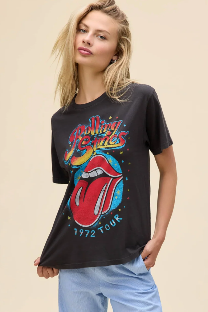 DAYDREAMER: Rolling Stones 1972 Tour Tee-1- Tops-DAYDREAMER-Usher & Co - Women's Boutique Located in Atoka, OK and Durant, OK