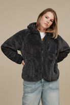 UGG: Ruthie UGGfluff Zip Hoodie-Ink Tar-2- Tops Over-UGG-Usher & Co - Women's Boutique Located in Atoka, OK and Durant, OK