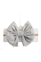 Grey Shimmer Bow Headband-12- Baby/Kids-Mudpie-Usher & Co - Women's Boutique Located in Atoka, OK and Durant, OK