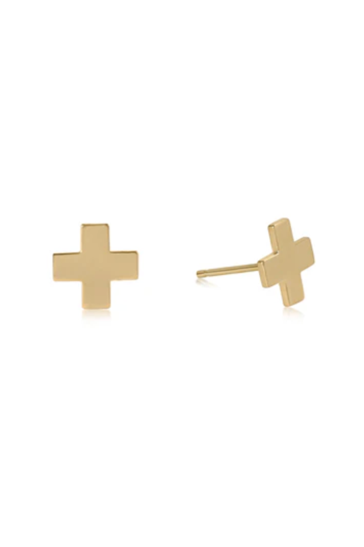 enewton: Signature Cross Gold Stud-7- Jewelry-ENEWTON-Usher & Co - Women's Boutique Located in Atoka, OK and Durant, OK