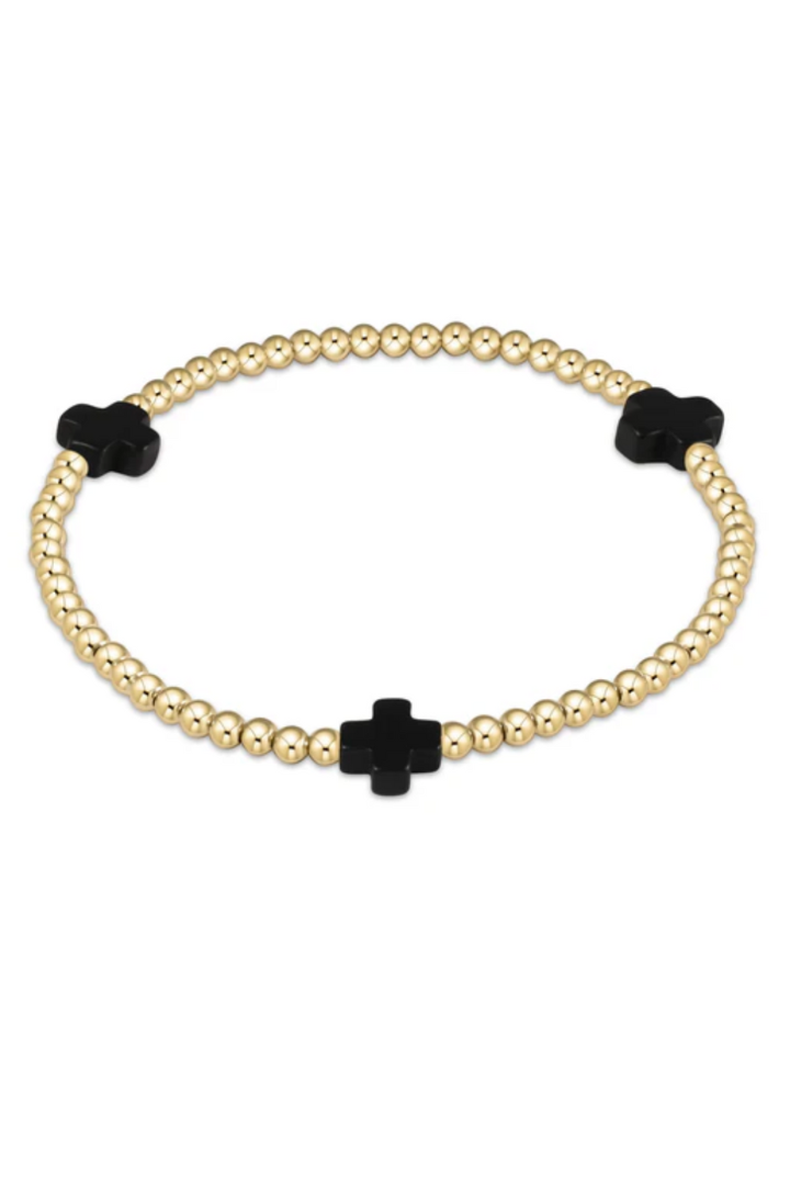 enewton: Signature Cross Gold Bracelet-3mm-7- Jewelry-ENEWTON-Usher & Co - Women's Boutique Located in Atoka, OK and Durant, OK