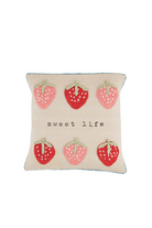 Crochet Strawberry Pillow-11- Gift/Home-Mudpie-Usher & Co - Women's Boutique Located in Atoka, OK and Durant, OK