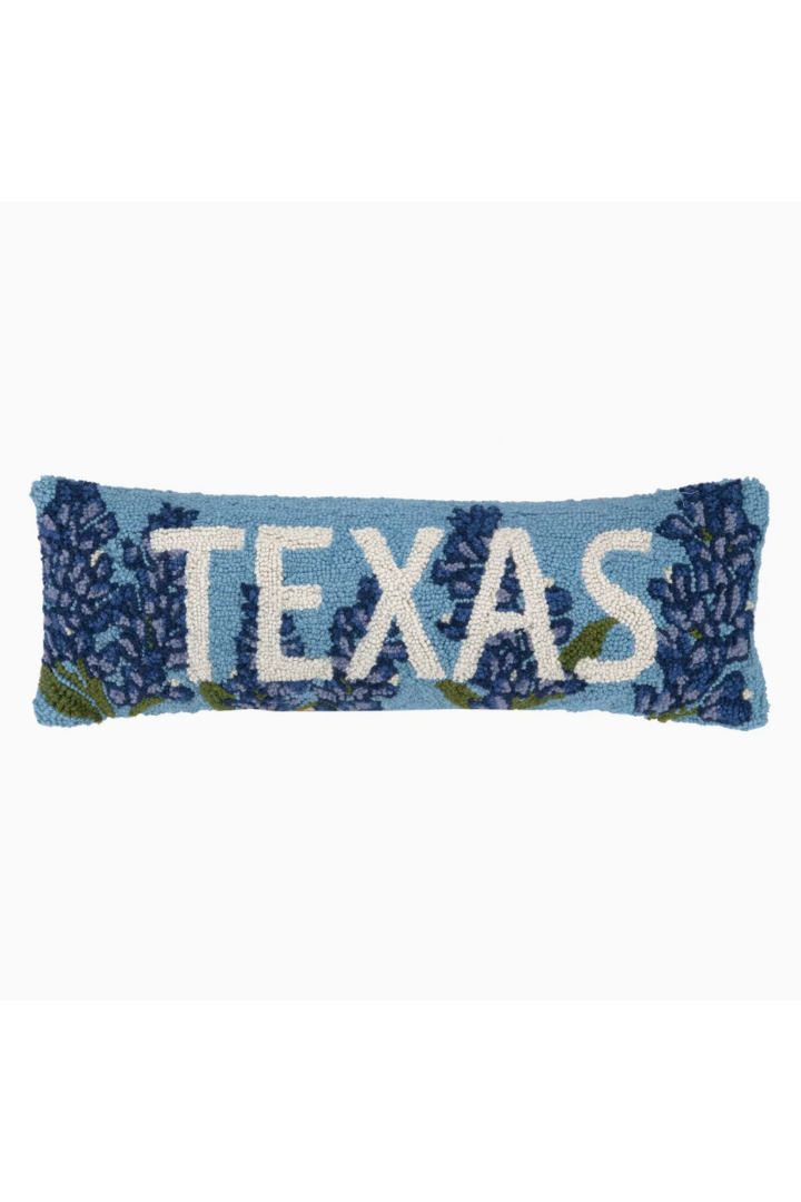 Texas Blue Bonnet Pillow-Pillows/Throws-Peking Handicraft-Usher & Co - Women's Boutique Located in Atoka, OK and Durant, OK