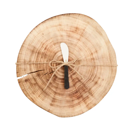 Wood Slice Tray-11- Gift/Home-Mudpie-Usher & Co - Women's Boutique Located in Atoka, OK and Durant, OK